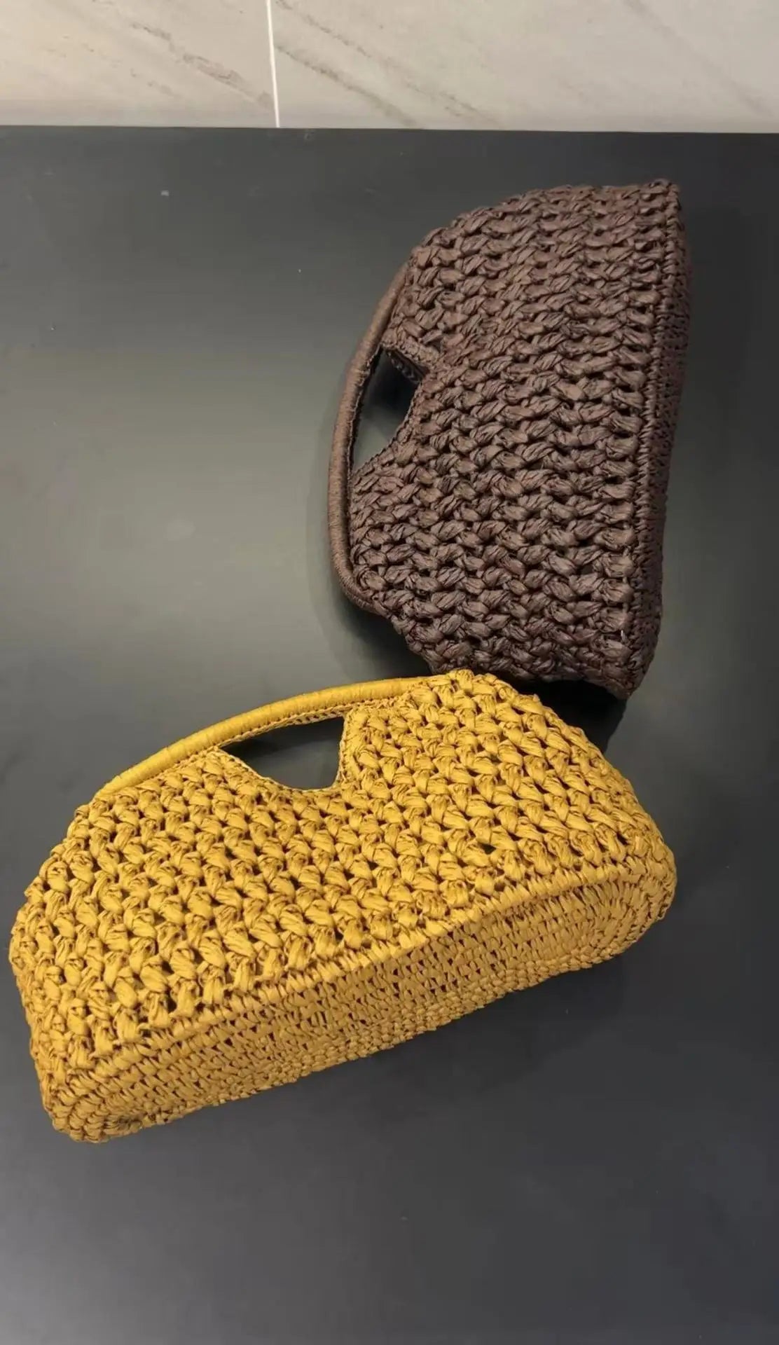 Openwork Woven Handbag
