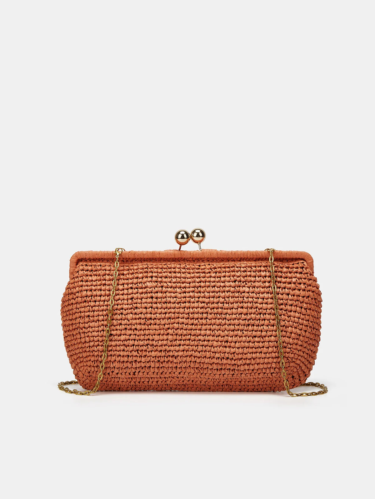 Woven Kiss-Lock Clutch