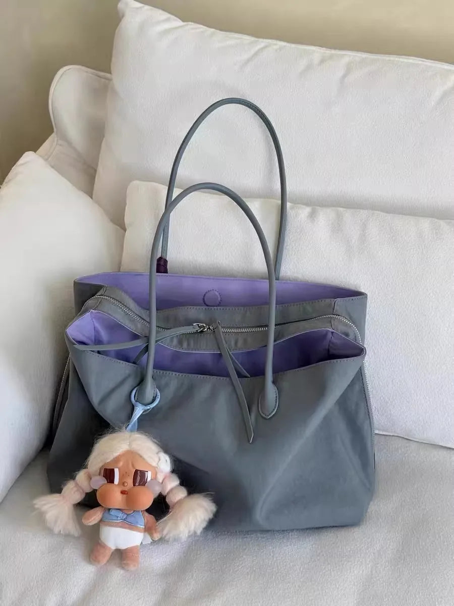 Panelled Shoulder Tote Bag