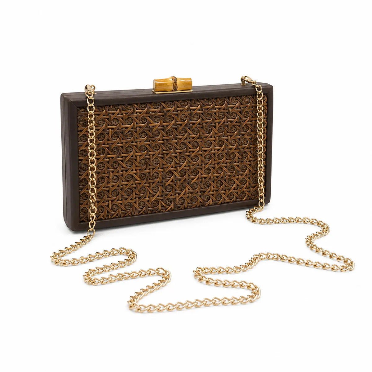 Woven Frame Clutch Bag