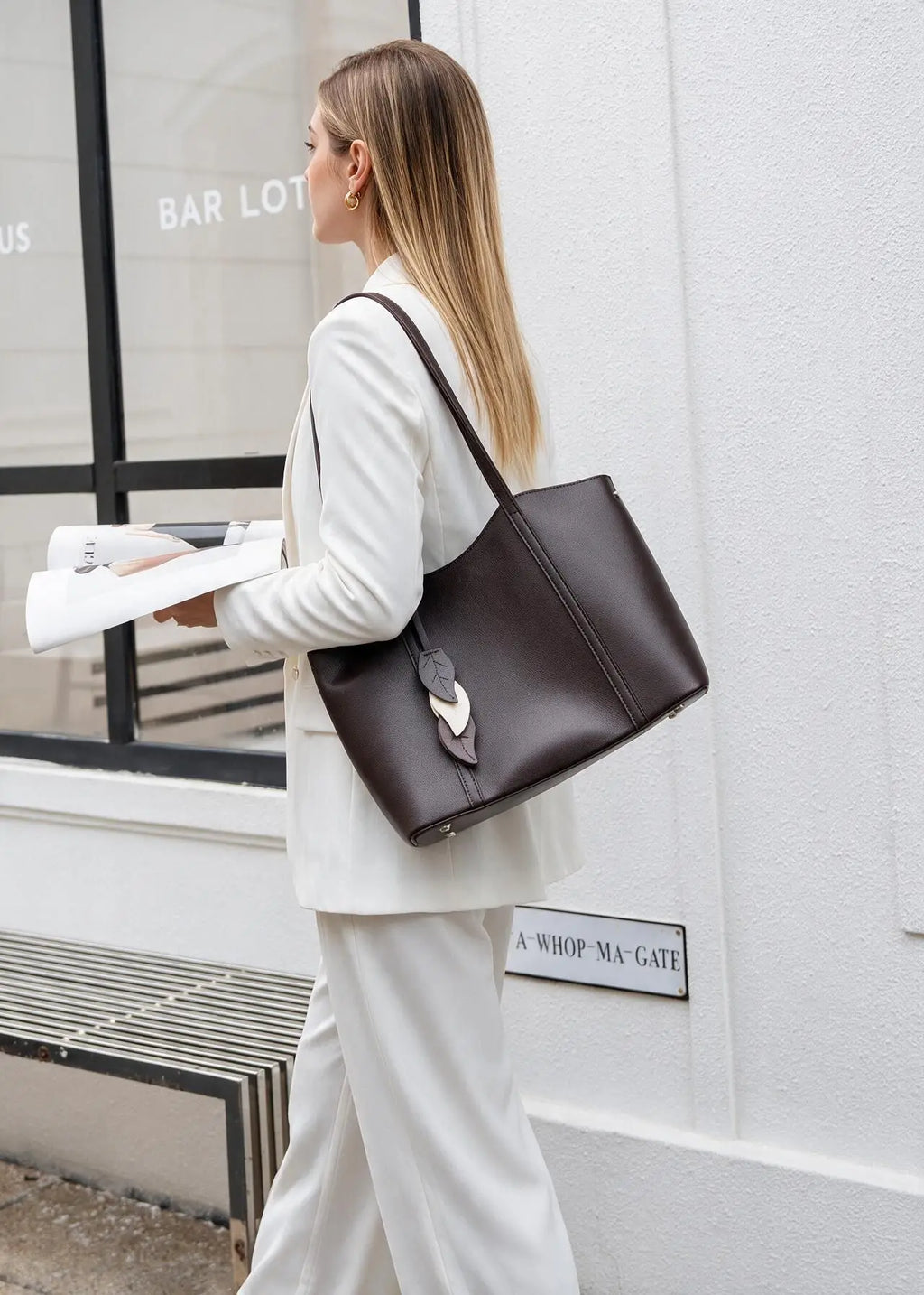 Structured Shoulder Tote Bag