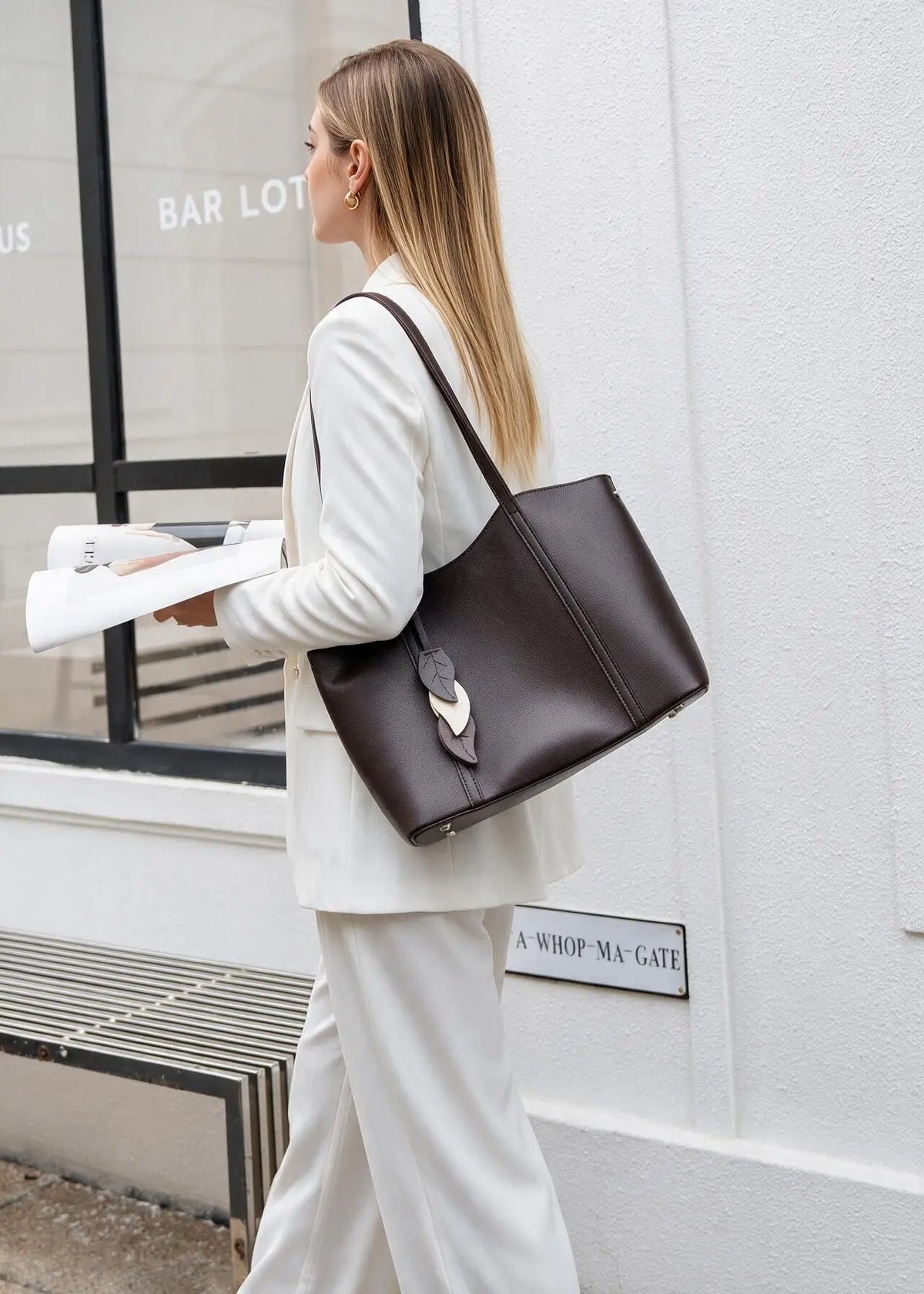 Structured Shoulder Tote Bag