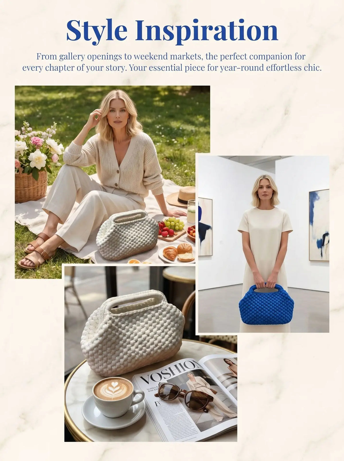Chunky-Woven Top-Handle Bag