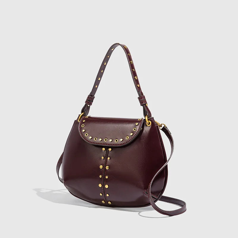 Studded Flap Shoulder Bag