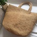 Textured Woven Shoulder Tote