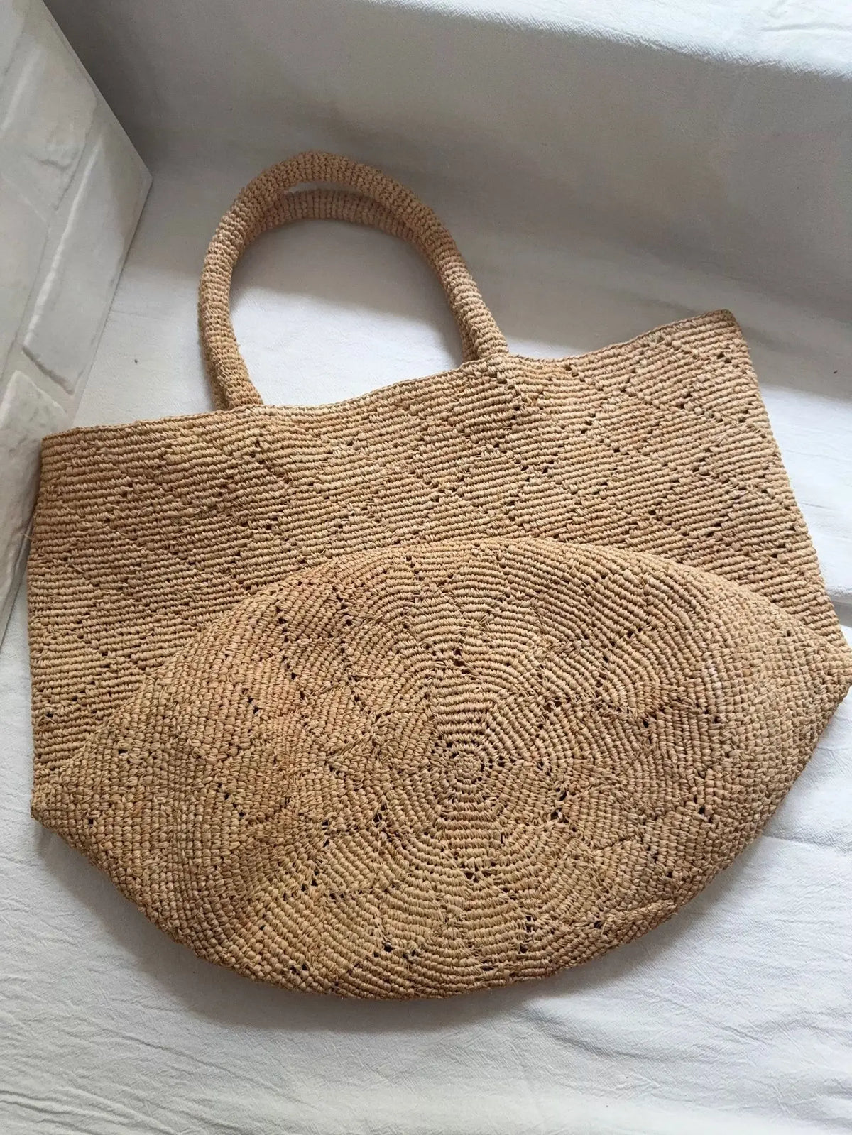 Textured Woven Shoulder Tote