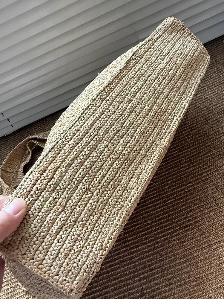 Woven Shoulder Tote Bag
