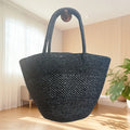 Woven Trapeze Tote Bag