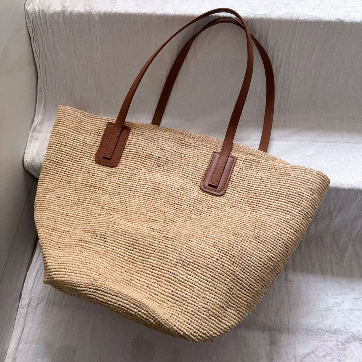 Woven Shoulder Tote Bag