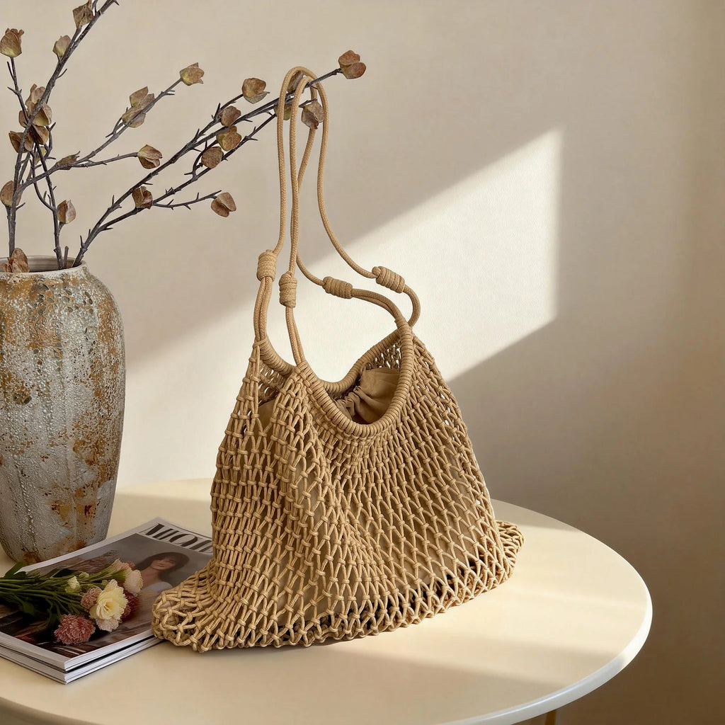 Open-Weave Shoulder Bag