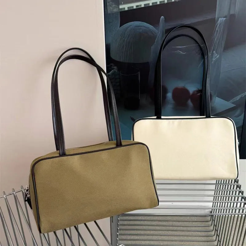 Rectangular Zip Shoulder Bag