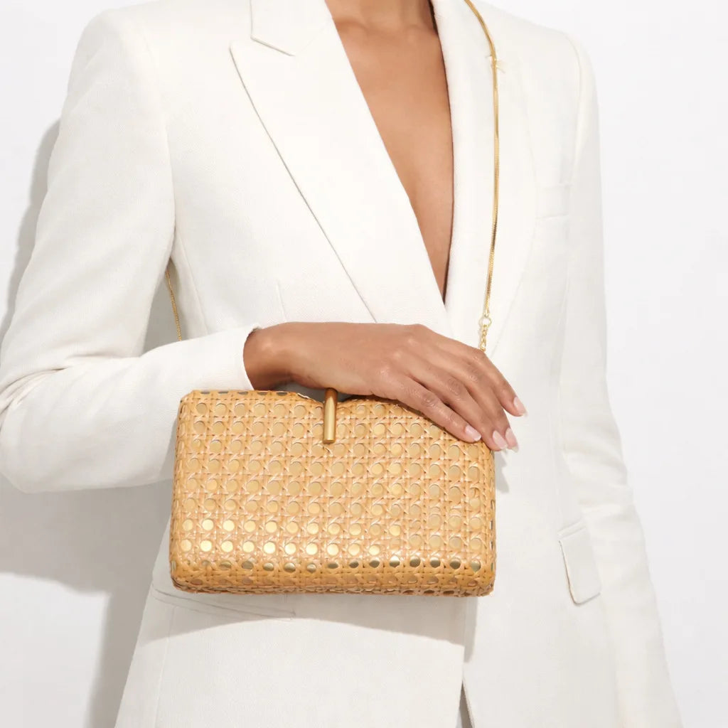 Open-Weave Box Clutch Bag