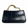Wave-Handle Top-Handle Bag