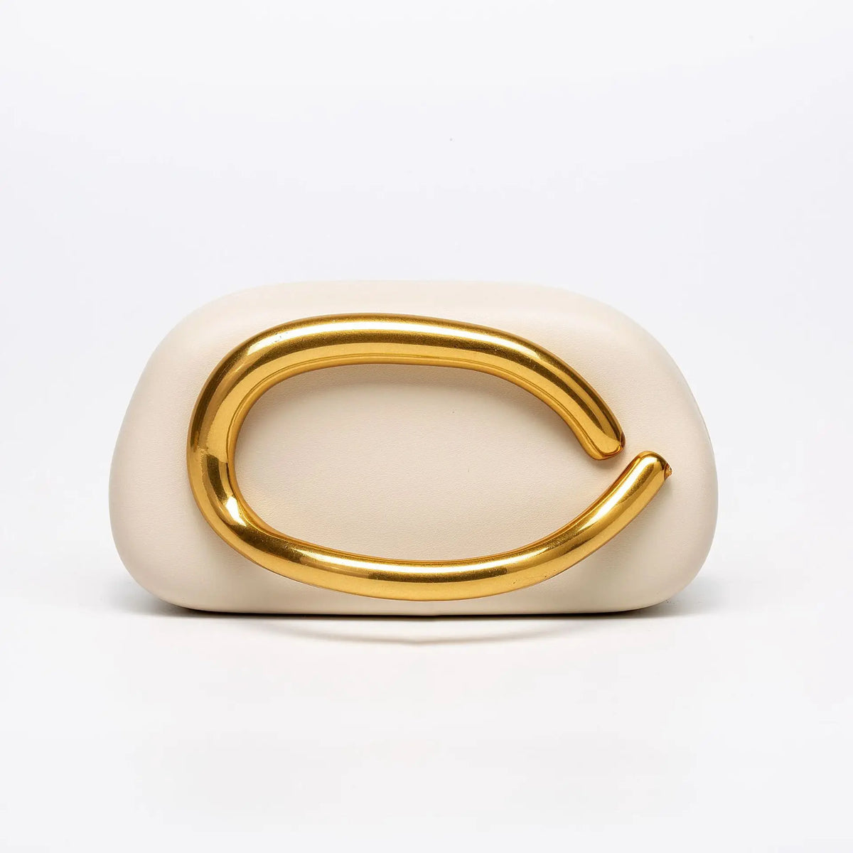 Oval-Accent Evening Clutch