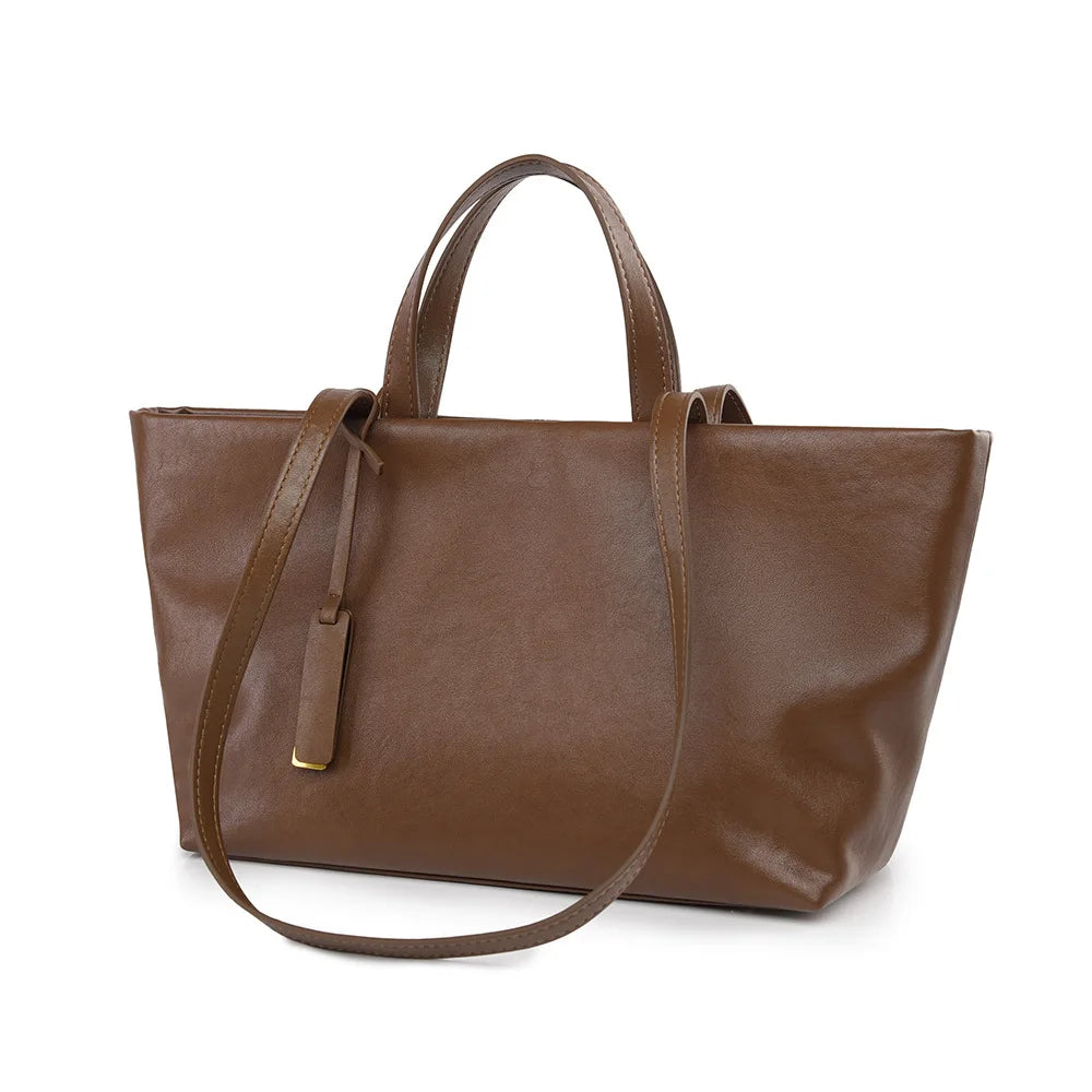 Wide Double-Handle Tote Bag