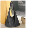 Studded Slouchy Shoulder Bag