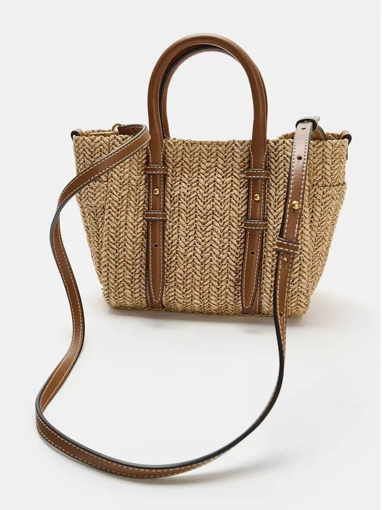 Herringbone Woven Tote Bag