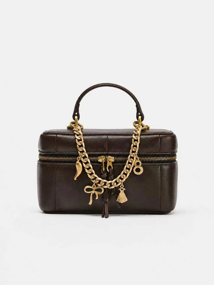 Chain-Trim Vanity Bag