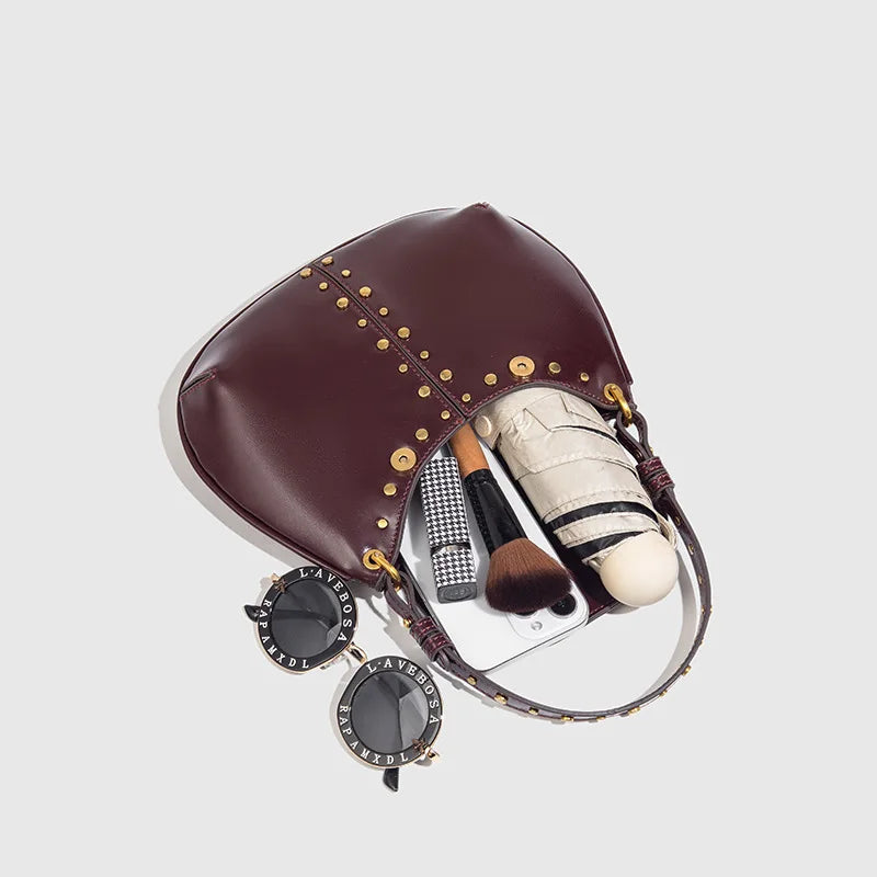 Studded Flap Shoulder Bag