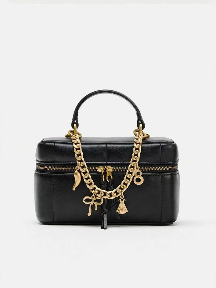 Chain-Trim Vanity Bag