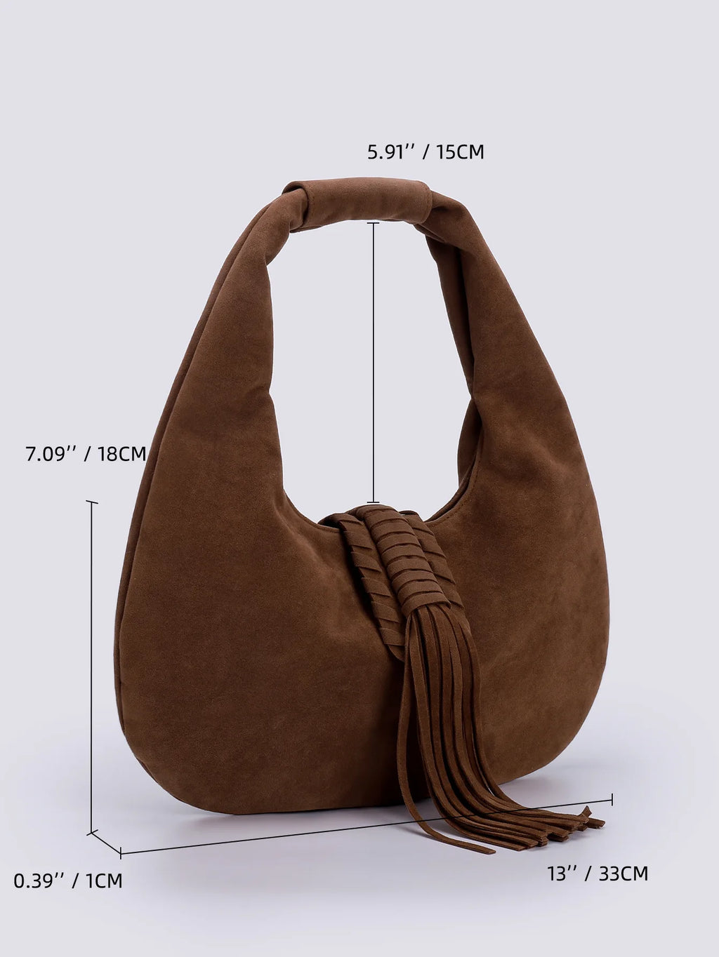 Tassel-Detail Hobo Bag
