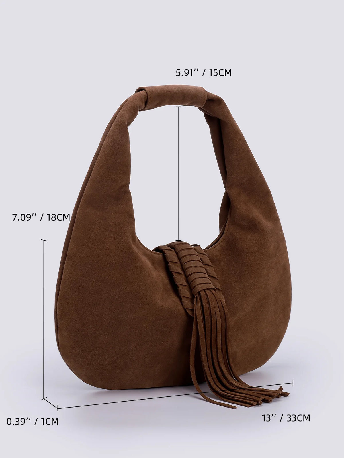 Tassel-Detail Hobo Bag