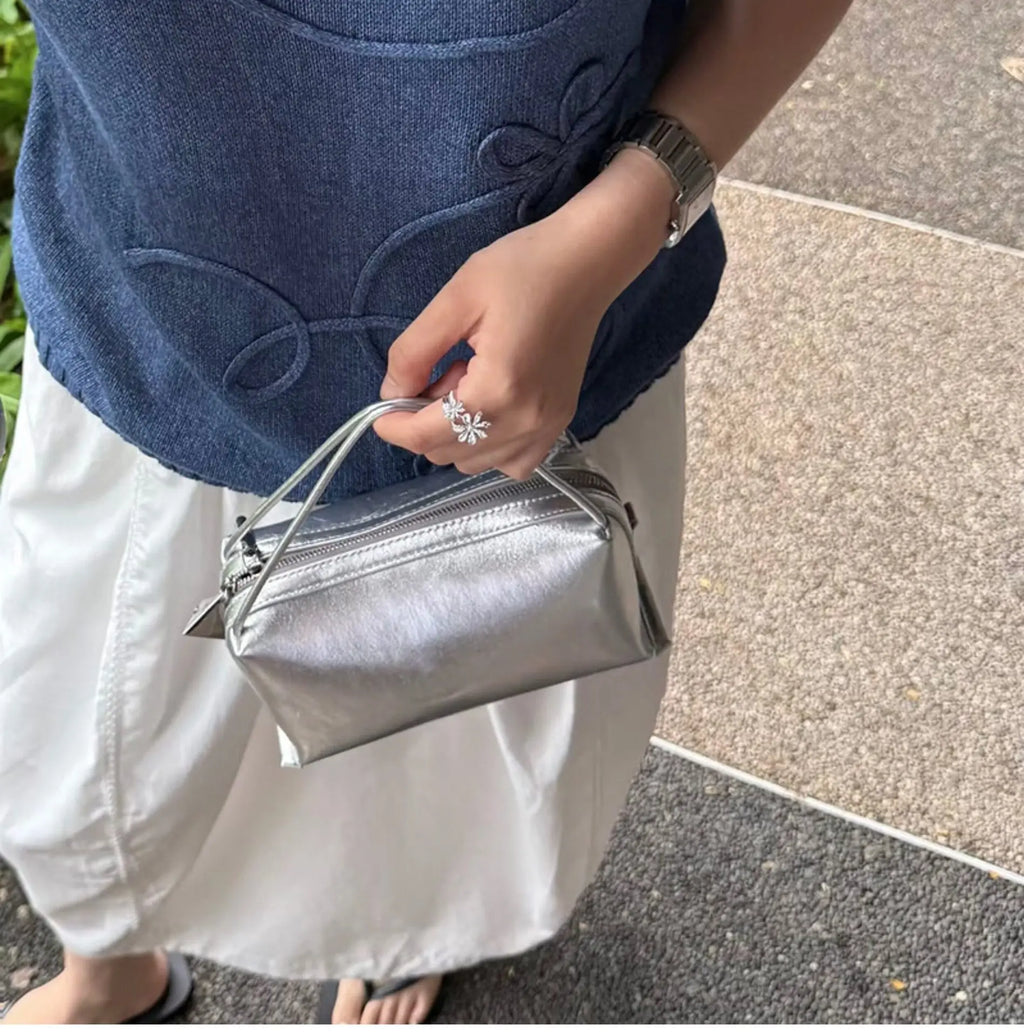 Rectangular Double-Handle Shoulder Bag