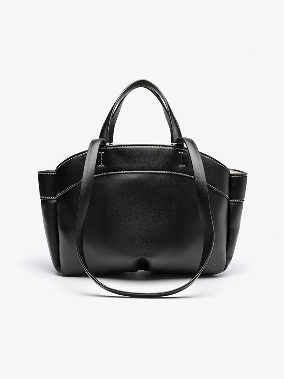 Structured Top-Handle Tote Bag