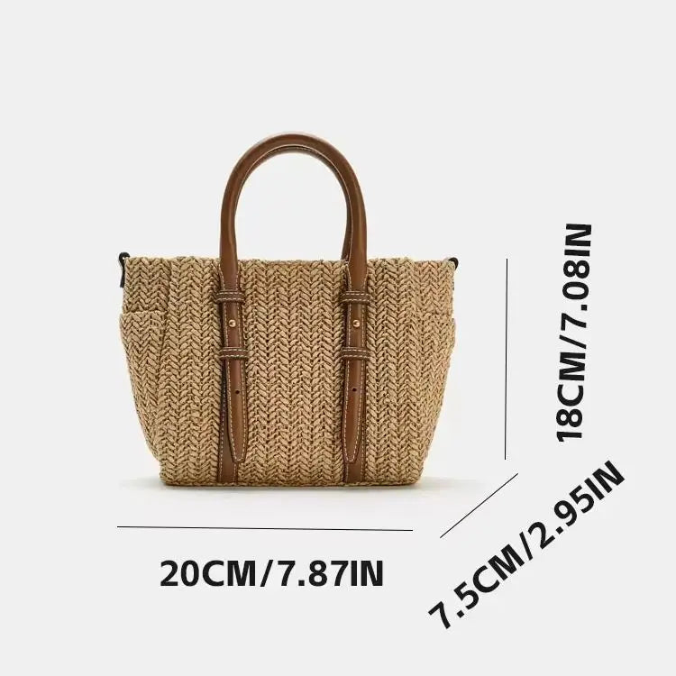 Herringbone Woven Tote Bag