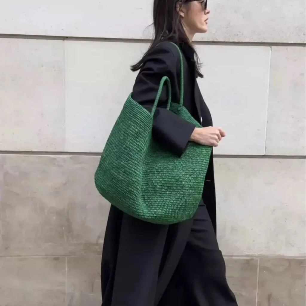 Woven Rectangular Tote Bag