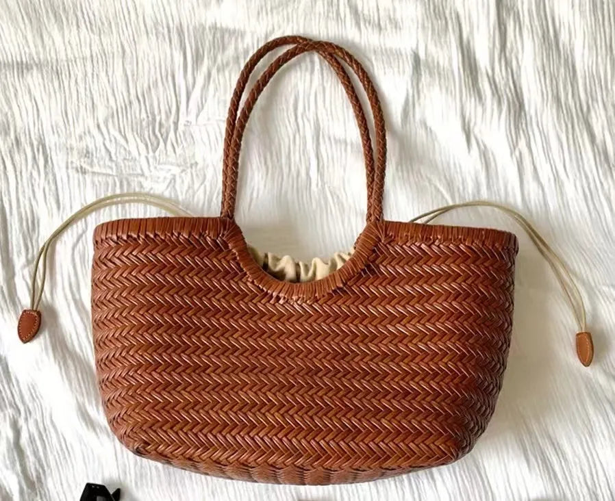 Woven Trapeze Tote Bag