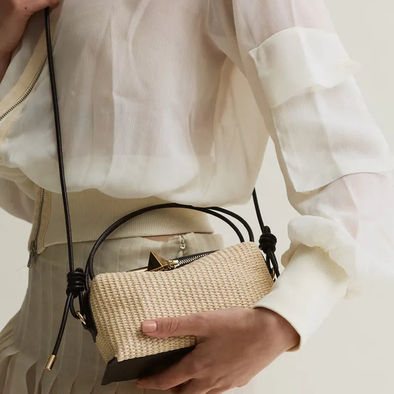 Rectangular Double-Handle Shoulder Bag