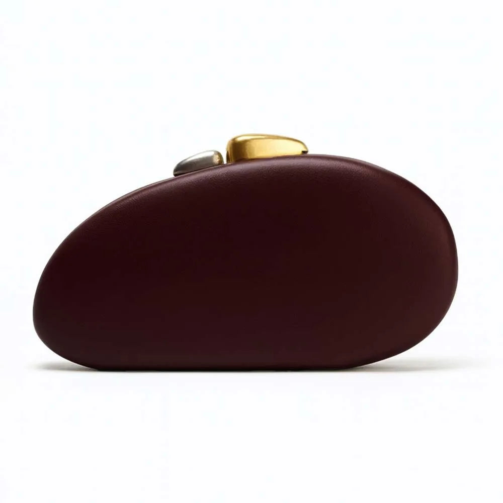 Oval Box Clutch Bag