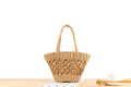 Openwork Woven Basket Tote