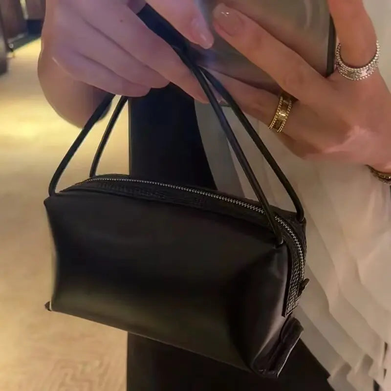 Rectangular Double-Handle Shoulder Bag