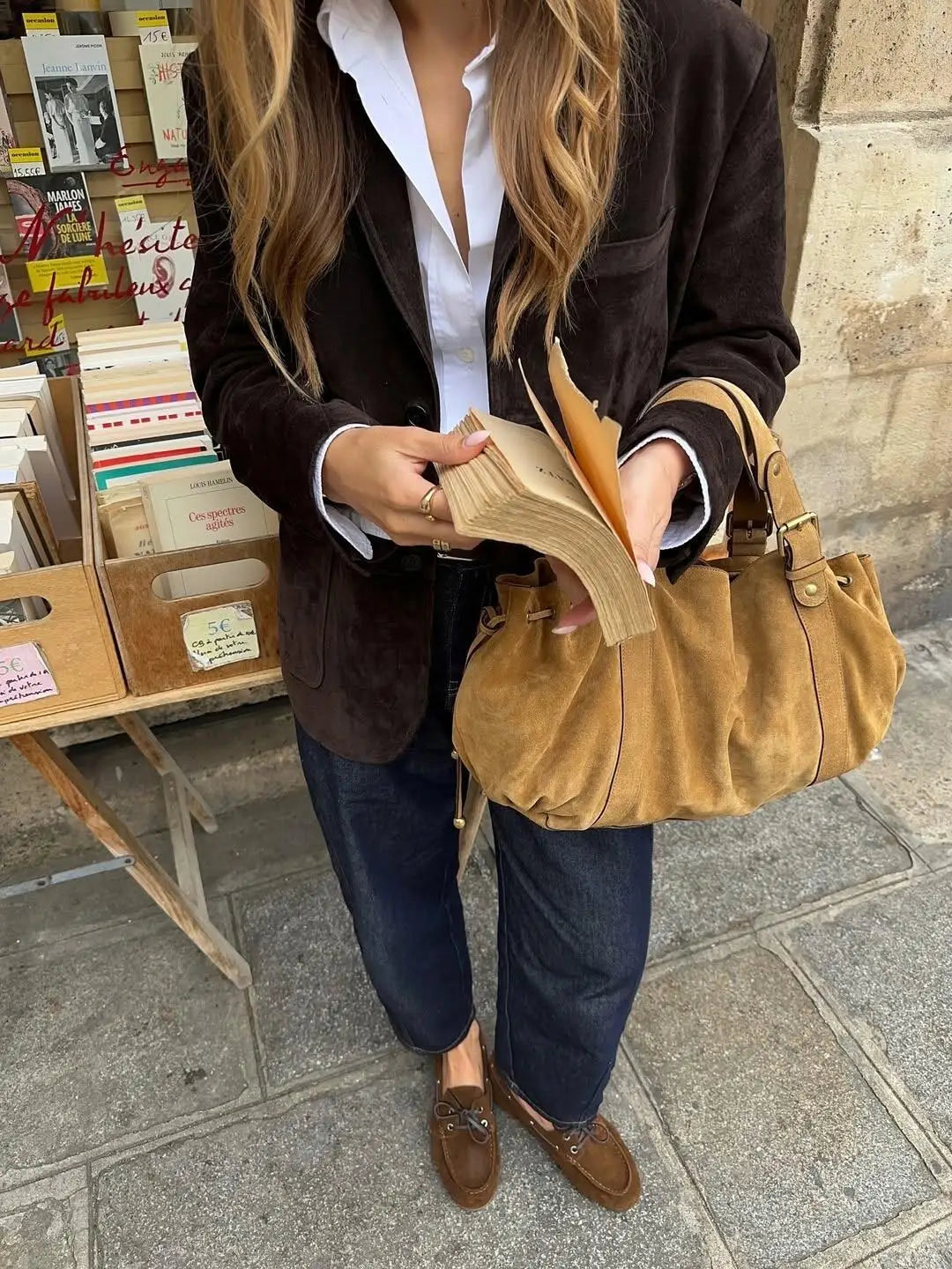 Gathered Buckle Shoulder Bag