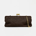 Woven Kiss-Lock Clutch