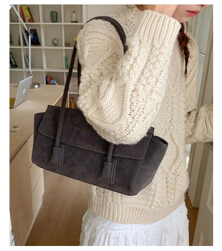 Front-Pocket Shoulder Tote