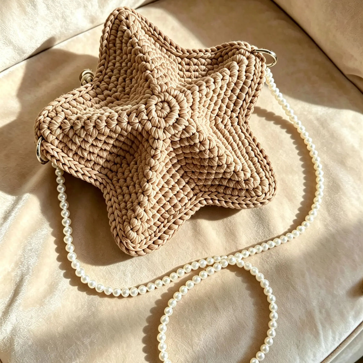 Woven Star Crossbody Bag