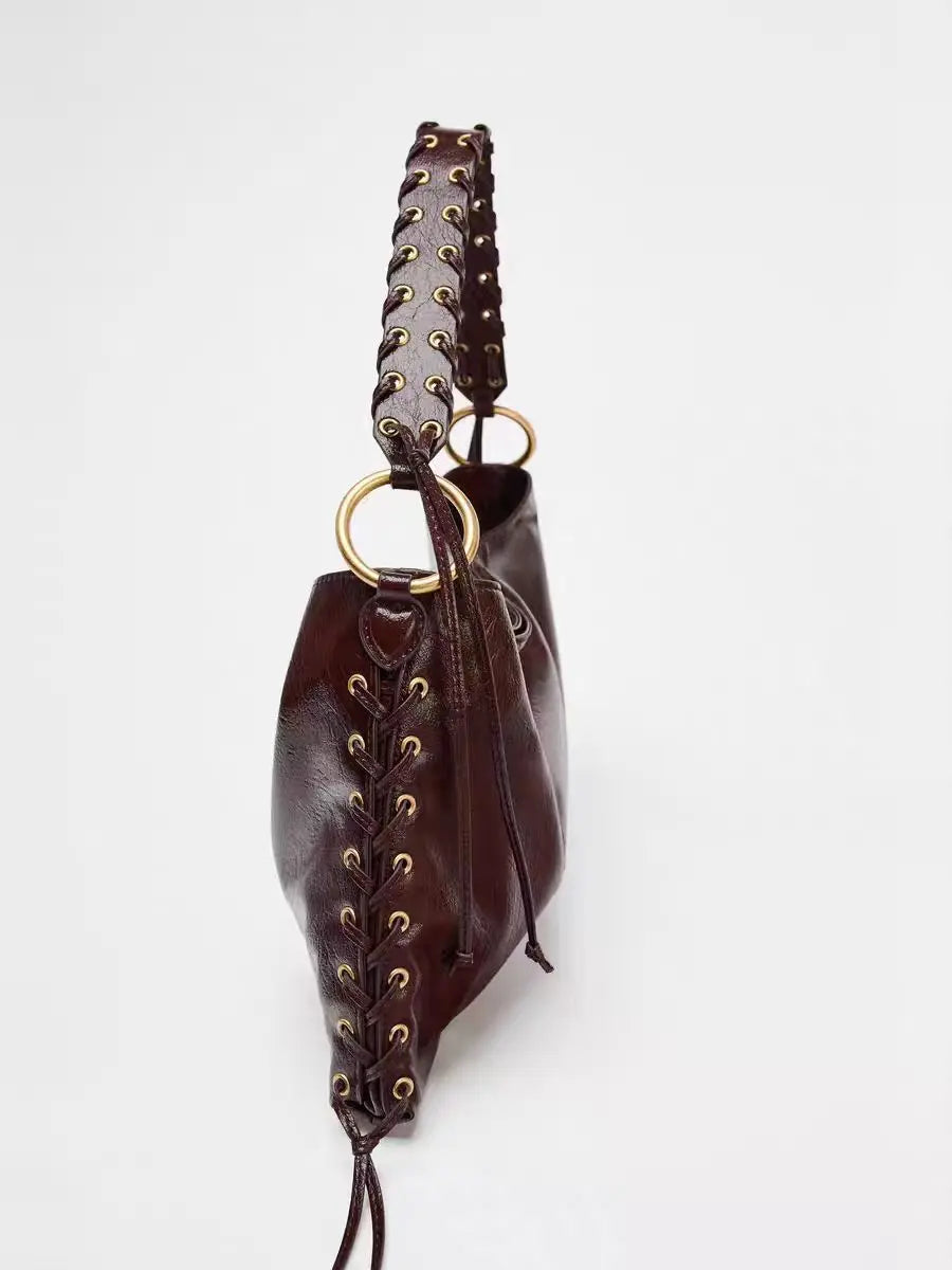 Braided-Strap Hobo Bag