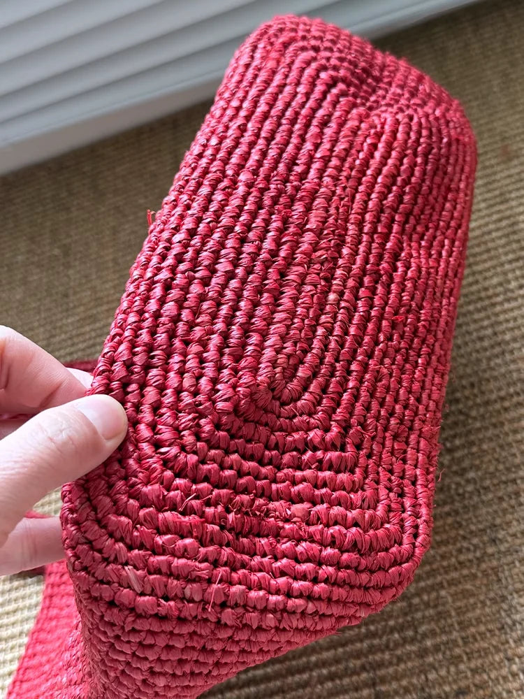 Woven Shoulder Tote Bag