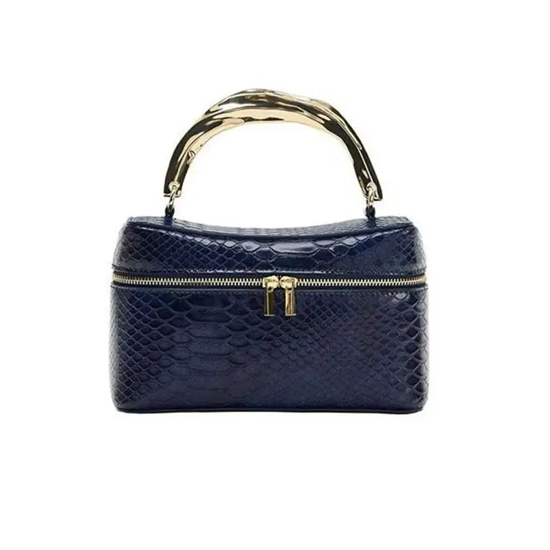 Embossed Box Top-Handle Bag