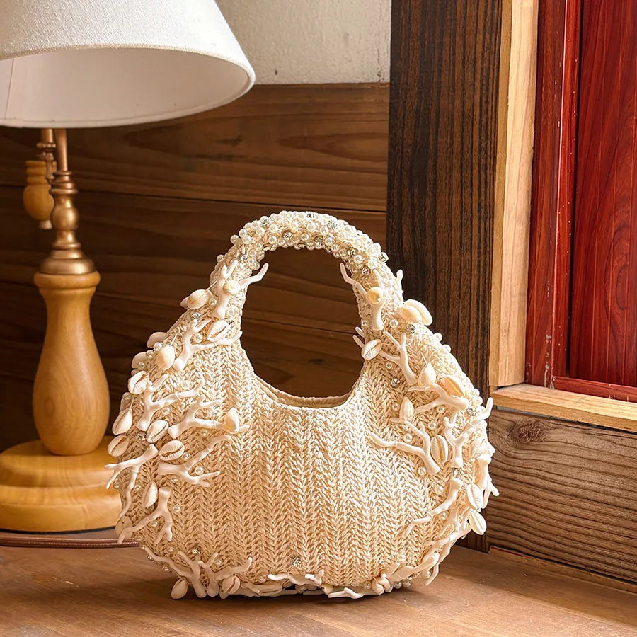 Fringed Round-Handle Handbag