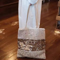 Sequin Fringe Tote Bag