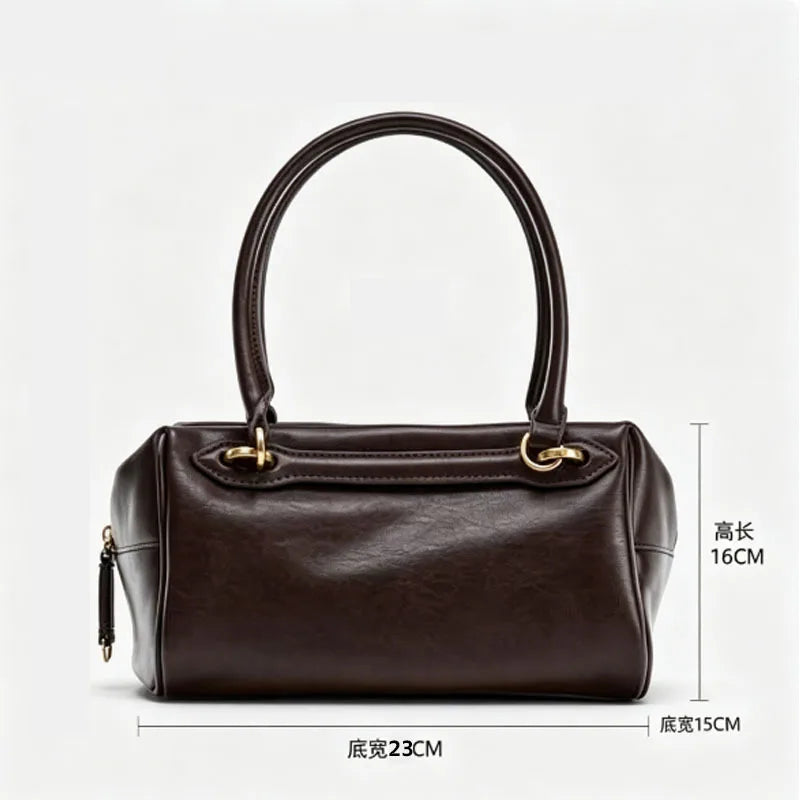 Structured Top-Handle Crossbody Bag