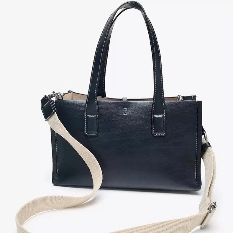 Ring-Detail Top-Handle Bag