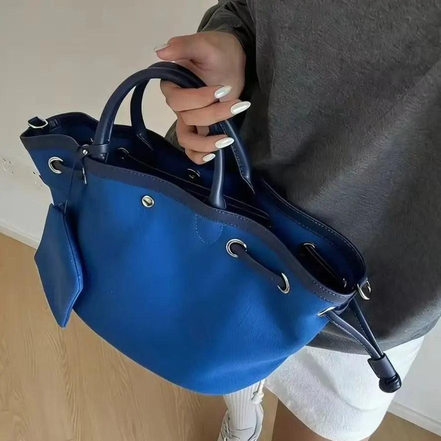 Eyelet Drawstring Tote Bag