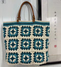 Geometric Woven Tote Bag