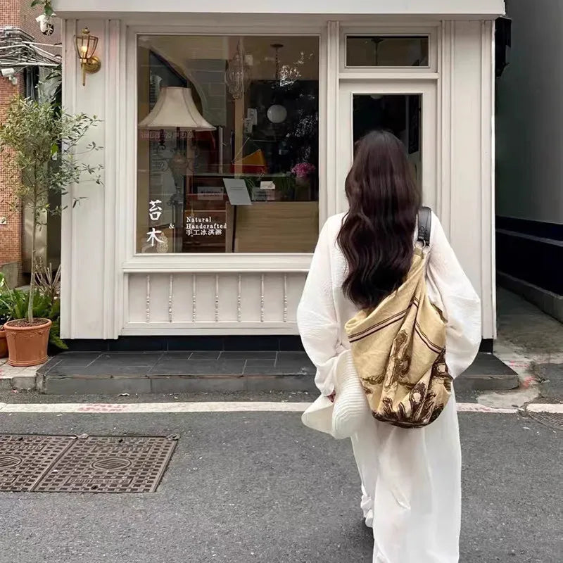 Graphic Slouchy Shoulder Tote