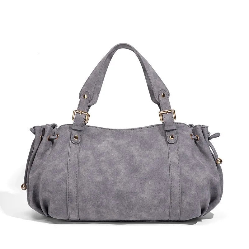 Gathered Buckle Shoulder Bag